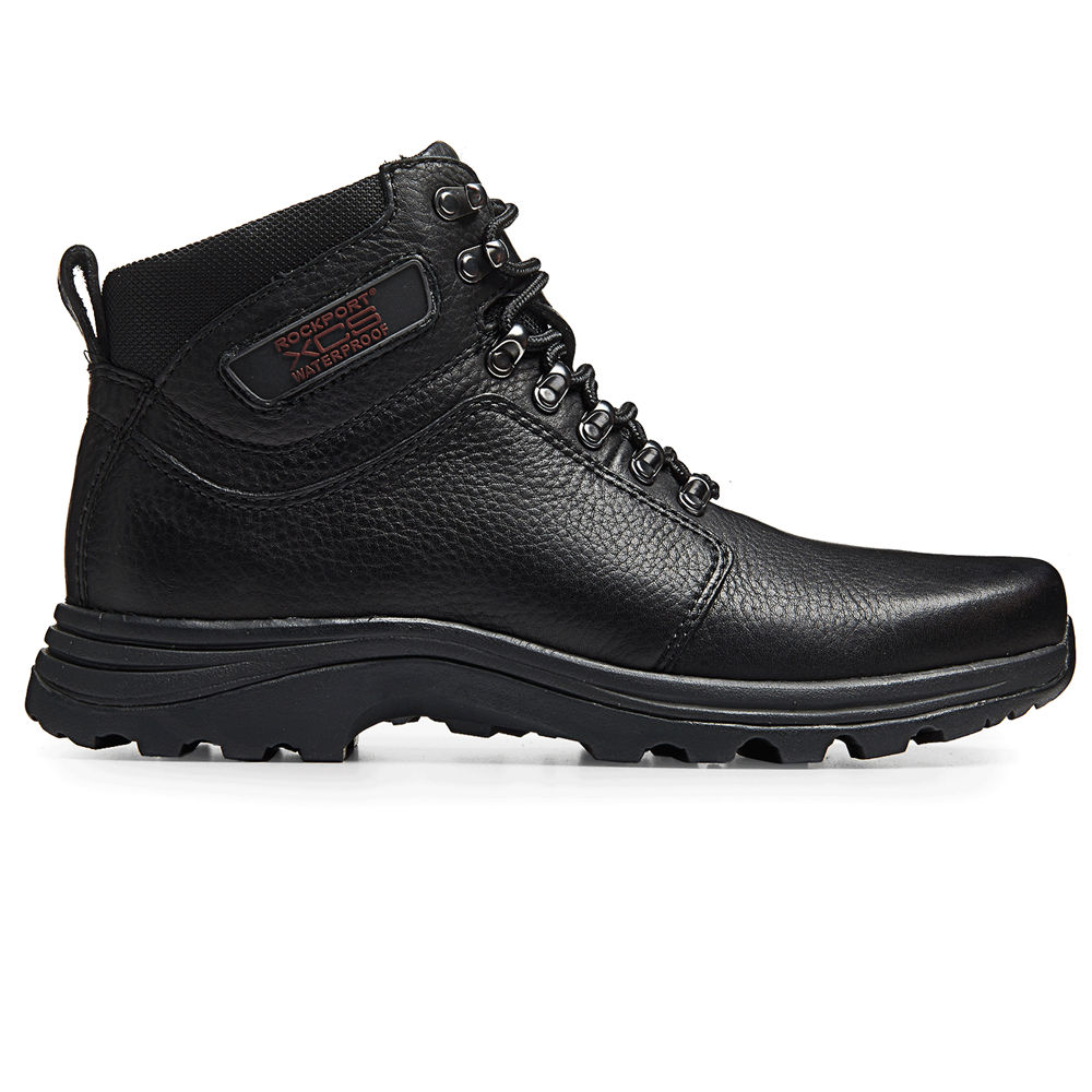 Botas Rockport Homem Pretas - Cold Springs Waterproof Elkhart - 73654BTHJ